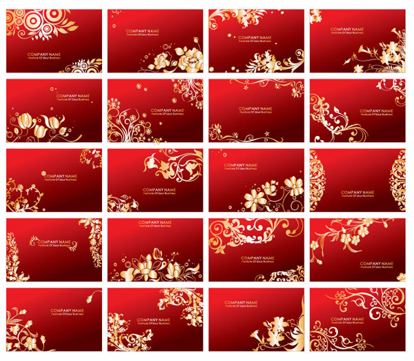 free vector Red card pattern vector